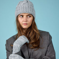 CABLE&nbsp;Hat, grey/melange, Bella Ballou