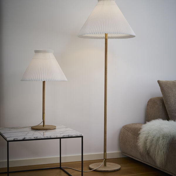 Le Klint 328 Table Lamp with Standard Shade, soap treated oak, LE KLINT