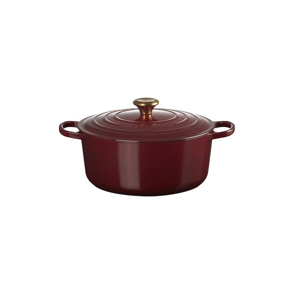 Signature round cast iron pot &Oslash; 28 cm, garnet, Le Creuset