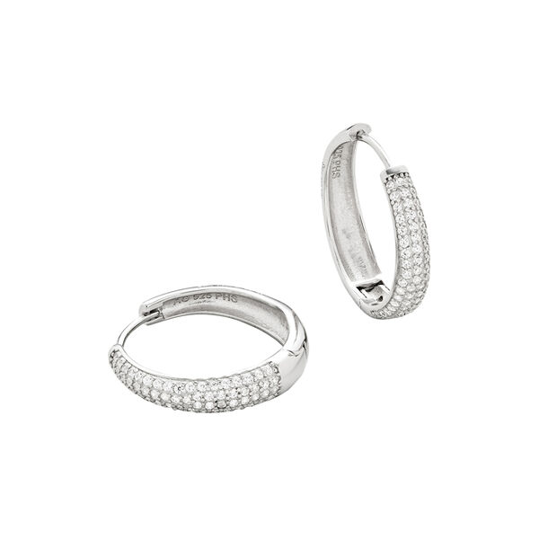 Dome Pave Hoops, Philippa Studios
