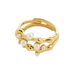 HADLEY rings 2-in-1 set, gold plated, Pilgrim