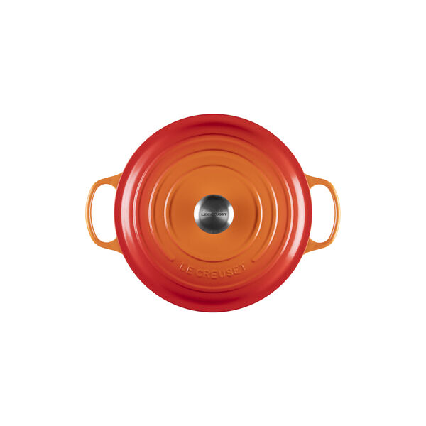 Signature round cast iron pot &Oslash; 28 cm, volcanic, Le Creuset