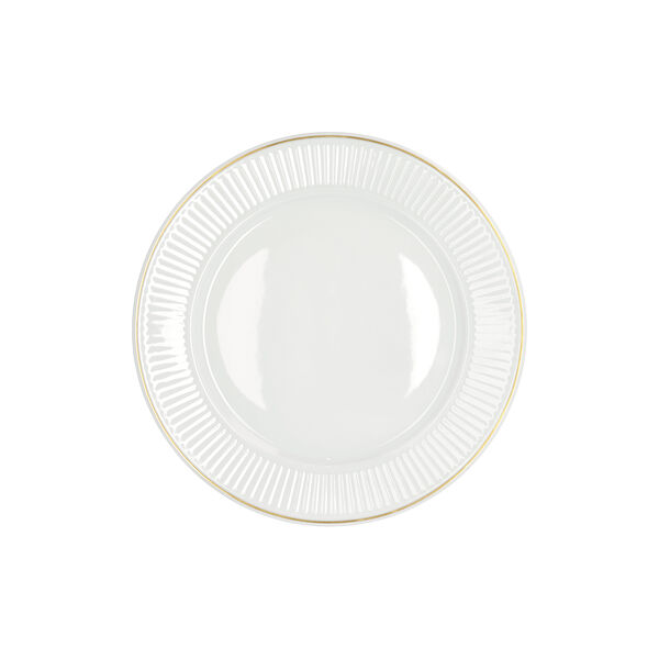 Plissé Plate Ø 28 cm, white/gold, Pillivuyt