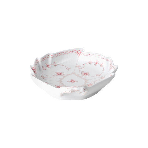 Coral Fluted Half Lace Leaf Dish 23 cm, Royal Copenhagen