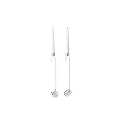 2026 Christmas Candleholder Drum/Harp, silver, Georg Jensen