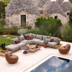 Gem Lounge Chair with Swivel Base, umber brown, Cane-line