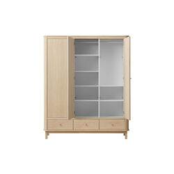 Wood Wardrobe 3 Doors, oak, Oliver Furniture