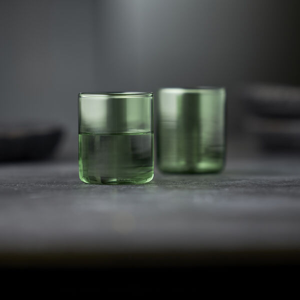 Torino Shot Glass 2 pcs, green Torino Shot Glass 2 pcs, green, Lyngby Glas