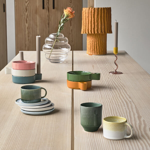 Styles Mug with Handle 2 pcs, yellow/cream, Villa Collection