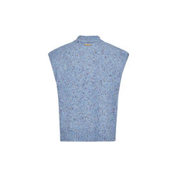 PD-Holly Button High Neck Knit, blue mist, Pieszak