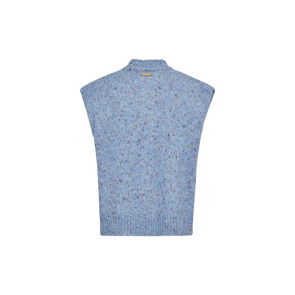 PD-Holly Button High Neck Knit, blue mist, Pieszak
