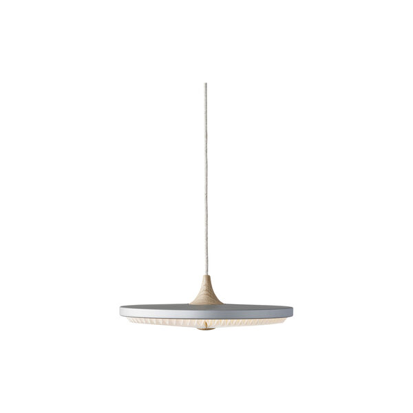 Soleil Pendant with Paper Shade, silver cloud/oak, LE KLINT