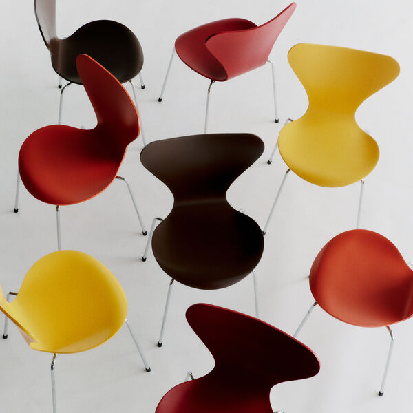 Series 7&trade; 3107 Verner Panton 100 Chair, orange, Fritz Hansen