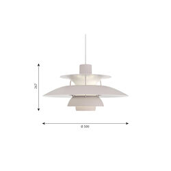 PH 5 Monochrome Pendant, oyster grey, Louis Poulsen