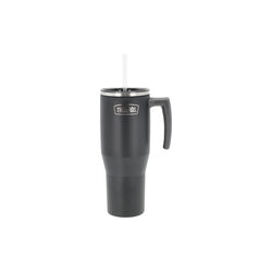 Thermo mug w. handle, matte black, Thermos