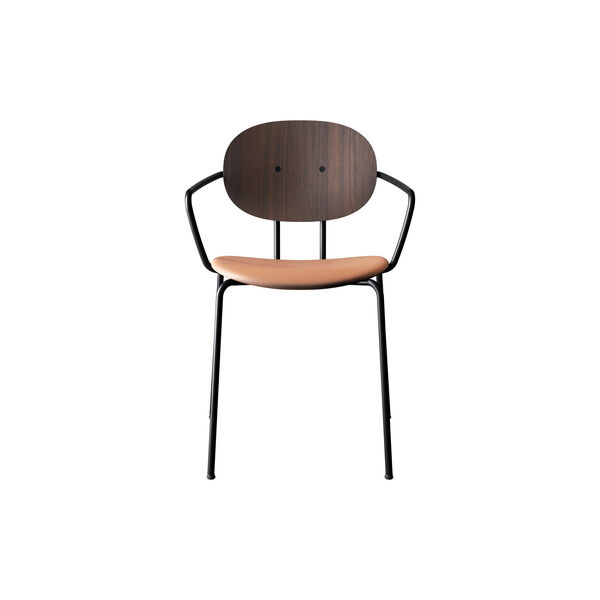 PIET HEIN Chair with Arms, oiled walnut/Silk Cognac PIET HEIN Chair with Arms, oiled walnut/Silk Cognac, Sibast Furniture