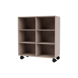 Montana 1113 Shelf with Wheels, 137 mushroom/black, Montana Furniture