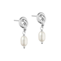 Anais pearl earrings, silver plated, Pure by Nat