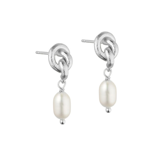 Anais pearl earrings, silver plated, Pure by Nat