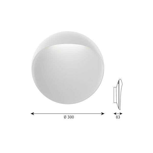 Flindt Wall Lamp M, white, Louis Poulsen