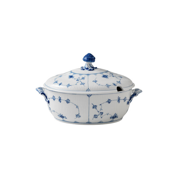 Blue Fluted Plain Tureen with Lid 200 cl, Royal Copenhagen