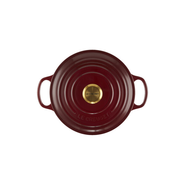 Signature round cast iron pot &Oslash; 24 cm, garnet, Le Creuset