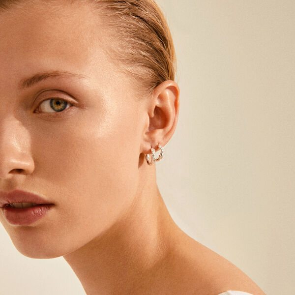 ZION Huggie Earrings Small, gold plated, Pilgrim