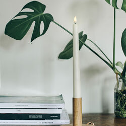 LED Classic Taper Candle 20 cm 2 pcs, nordic white, Uyuni Lighting