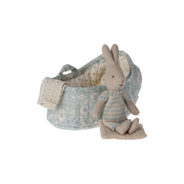 Bunny&nbsp;in&nbsp;Carry&nbsp;Cot, blue, Maileg
