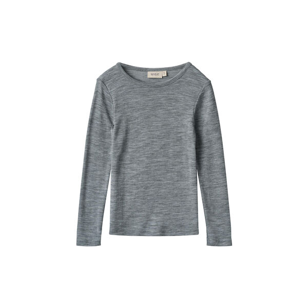 Wool T-Shirt L/S Alfie, 0224 melange grey Wool T-Shirt L/S Alfie, 0224 melange grey, Wheat