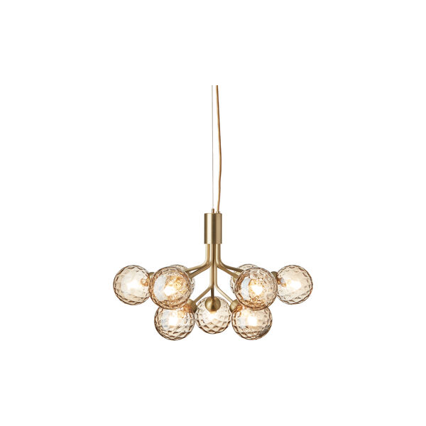 Apiales 9 Pendant, brushed brass/optic gold, Nuura