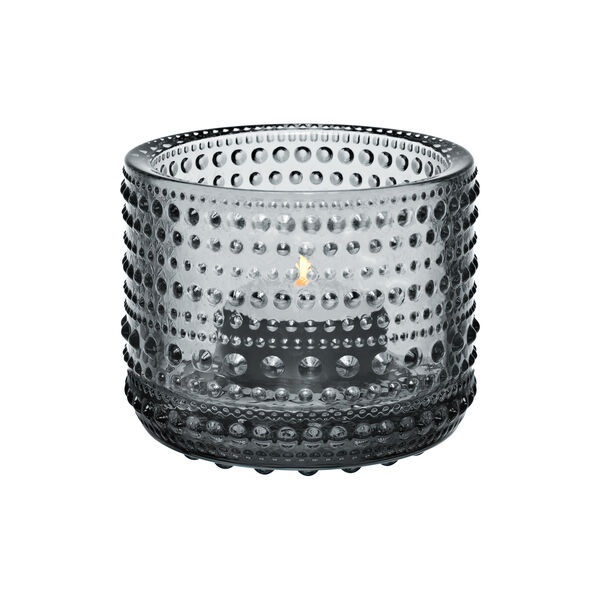 Kastehelmi tealight holder, grey, Iittala
