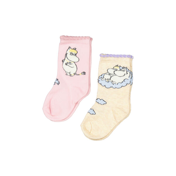 Scallop 2-pack Socks, lavender moomin Scallop 2-pack Socks, lavender moomin, MarMar Copenhagen