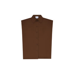 Pia Blouse, dark brown, LA RŌUGE