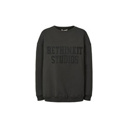 Sweat Shirt Logo, almost black, Rethinkit