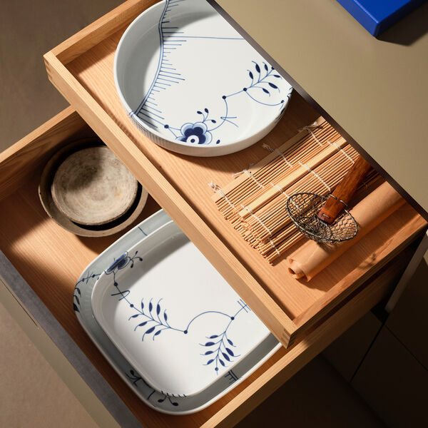 Blue Fluted Mega Ovenproof Dish 30x30 cm, Royal Copenhagen