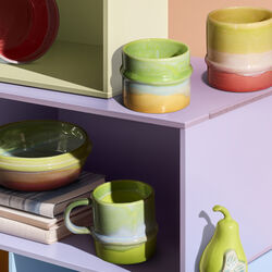 Poppery Mug, apple green/mint/yellow, K&auml;hler