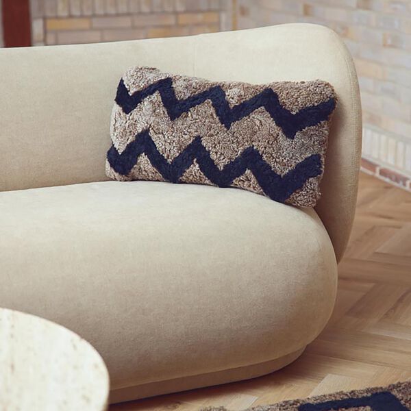 PATTERN COLLECTION Zig Zag Cushion, taupe/black, NATURES Collection