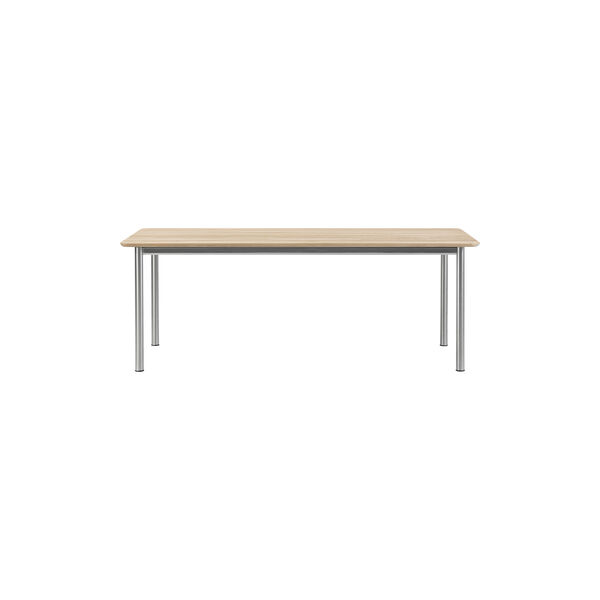 Plan Table, light oiled oak/brushed steel, Fredericia Furniture