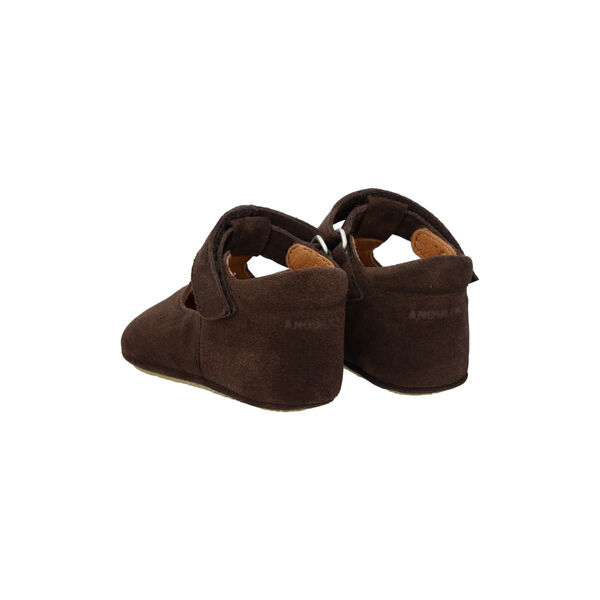 Prewalker with Teddybear Embroidery, dark brown, ANGULUS