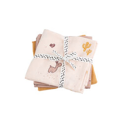 Lalee 3-pack Burp Cloth, powder, Done by Deer