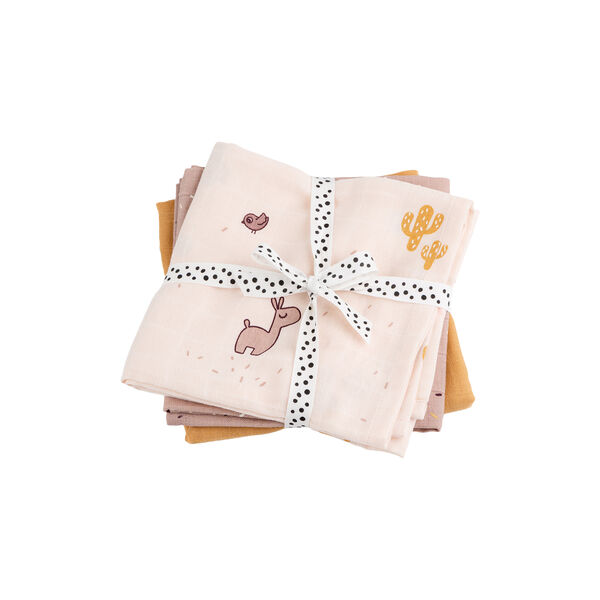 Lalee 3-pack Burp Cloth, powder, Done by Deer