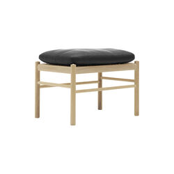 OW149F Colonial Footstool, soap treated oak/black, Carl Hansen & Søn