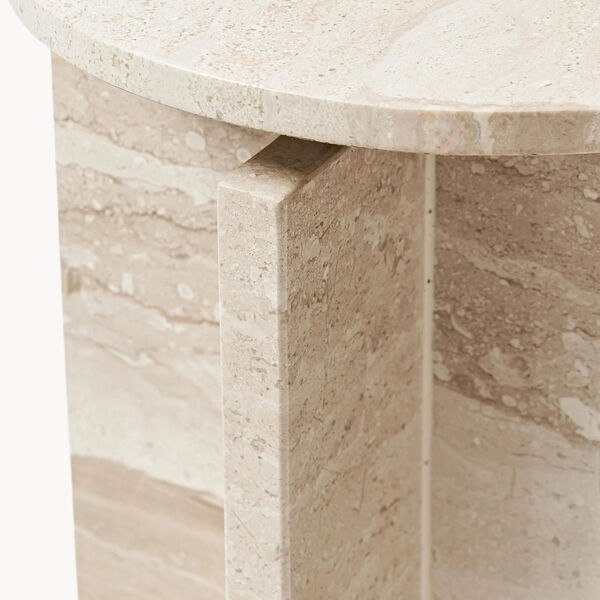 Marisa Side Table, travertine beige Marisa Side Table, travertine beige, Westwing Collection