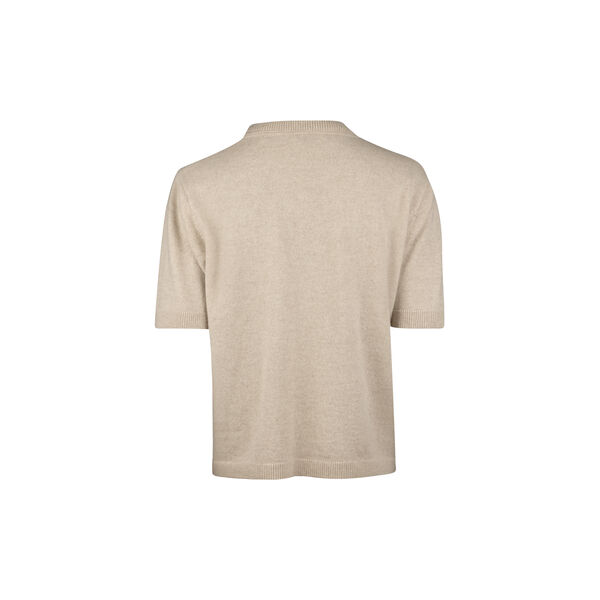 Janet Short sleeve Knit, beige, Stenströms