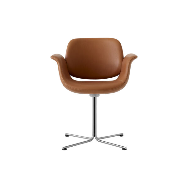 Flamingo Chair with Swivel Base, Cognac 95, Fredericia Furniture