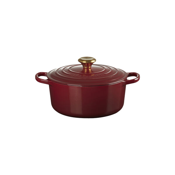 Signature round cast iron pot &Oslash; 24 cm, garnet, Le Creuset