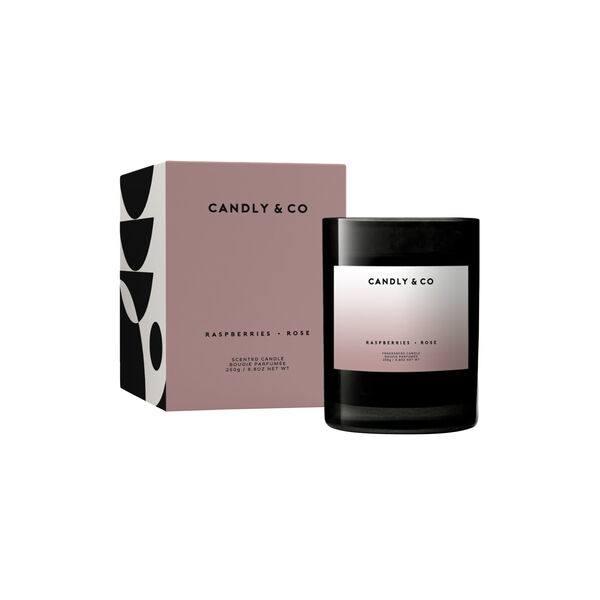 No. 7 Candle, Raspberries/Rose, Candly & Co