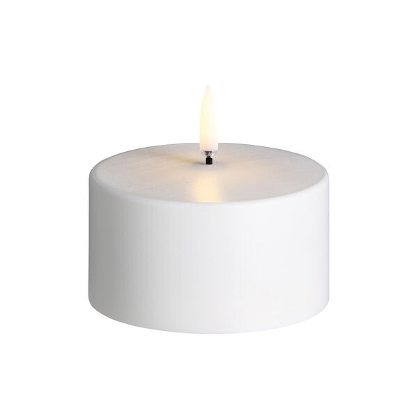 Outdoor LED Pillar Candle 5 cm, white, Uyuni Lighting