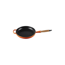 Signature cast iron frying pan with wooden handle &Oslash; 28 cm, volcanic, Le Creuset